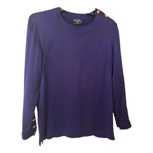 Chanel silk purple blouse size small